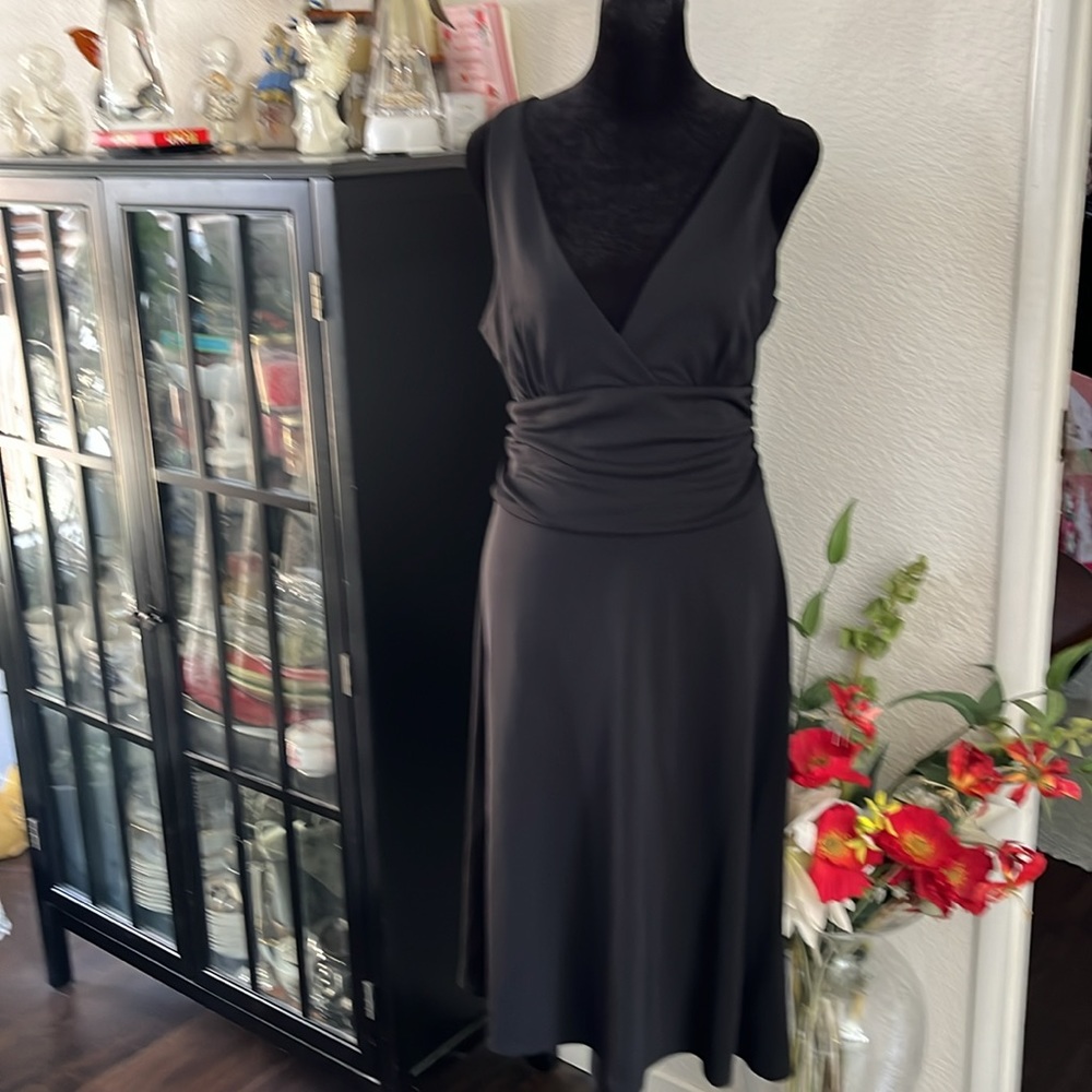 Boston Proper Black Midi Dress nwt such a beautiful black dress like new